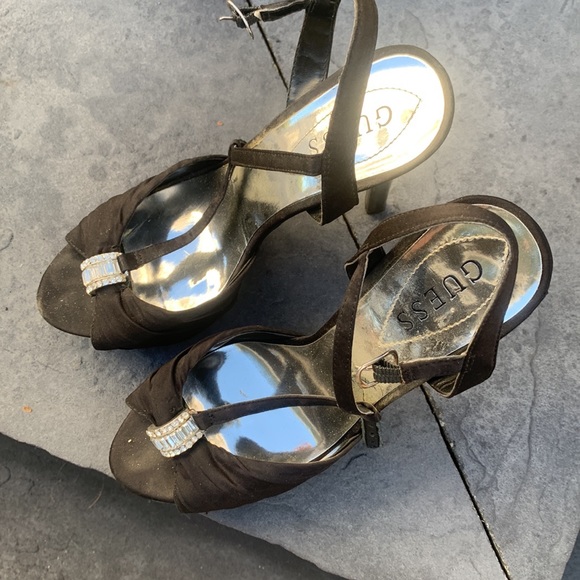 Black Open Toe Heels - Picture 5 of 9